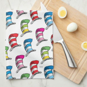 Linge De Cuisine Motif Chapeau Coloré du Chat dans le Chapeau
