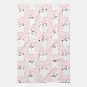 Linge De Cuisine Motif chat chaton mignon dormant