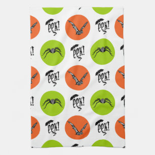 Linge De Cuisine Motif Chauves-souris et Araignées Halloween Eek