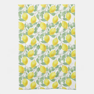 Linge De Cuisine Motif Citron et Feuilles
