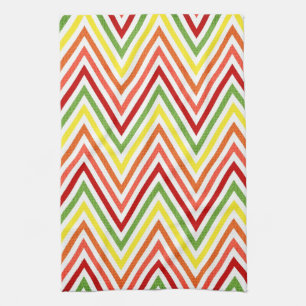 Linge De Cuisine Motif coloré de Chevron de zigzag
