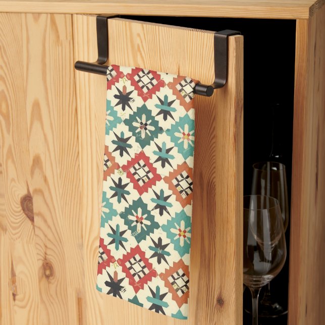 Linge De Cuisine motif cool occidental carrelé (Pliage en tiers)