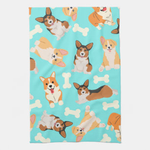 Linge De Cuisine Motif Corgi