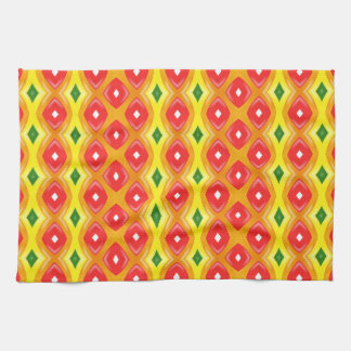 Linge De Cuisine Motif couleur rétro bandes diamant