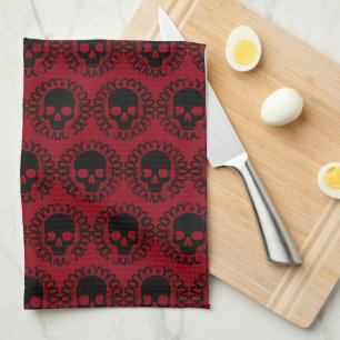 Linge De Cuisine Motif crâne Élégant Amusement Halloween Goth N'imp