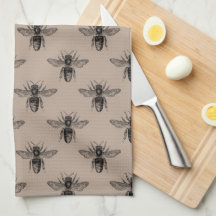 Motif d'abeille noire moderne et élégant