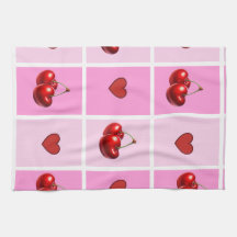Motif damier à cœur de cerise personnalisé