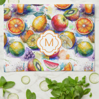 Motif d'aquarelle à poinçon de fruits personnalisé