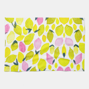 Linge De Cuisine Motif d'aquarelle citron