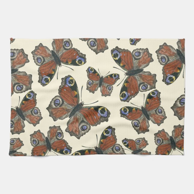 Linge De Cuisine Motif d'aquarelle papillons (Horizontal)