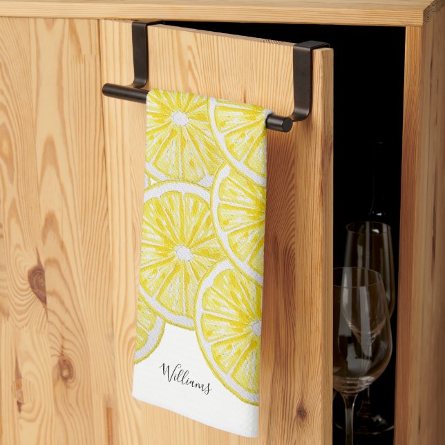 Linge De Cuisine Motif d'aquarelle personnalisé pour tranches de ci (Pliage en tiers)