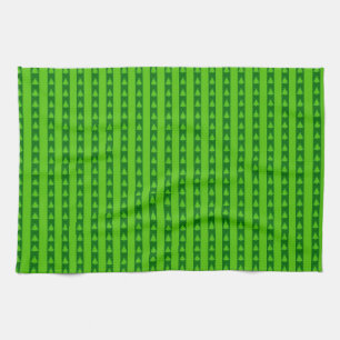 Linge De Cuisine Motif d'arbre de Noël à rayures vertes
