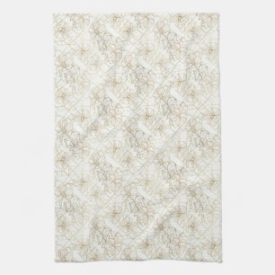 Linge De Cuisine Motif d'art botanique minimal en ligne (1)