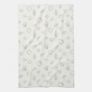 Linge De Cuisine Motif d'art botanique minimal en ligne (3)