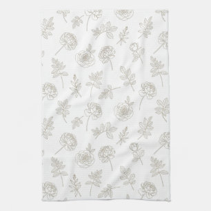 Linge De Cuisine Motif d'art botanique minimal en ligne (8)