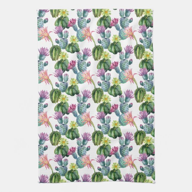 Linge De Cuisine Motif d'art Cacti (Vertical)