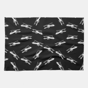 Linge De Cuisine Motif d'art de l'avion volant Vintage