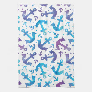 Linge De Cuisine Motif de Ancre Tie Dye 2