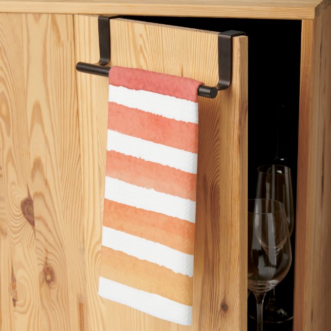 Linge De Cuisine Motif de bande d'aquarelle solaire (Pliage en tiers)