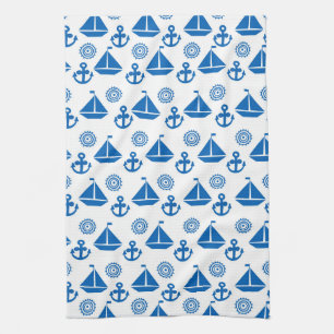Linge De Cuisine Motif de bateau à voile de bande dessinée