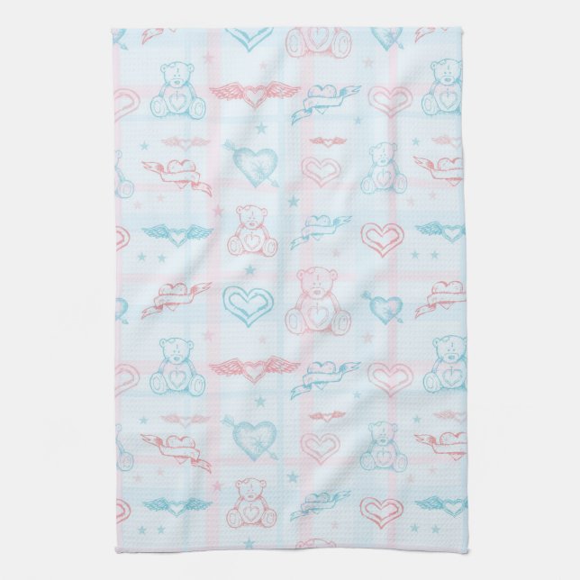 Linge De Cuisine motif de bébé avec l'ours de nounours (Vertical)