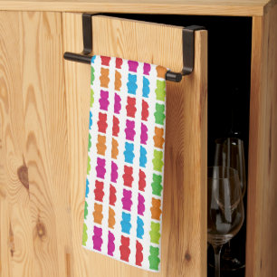 Linge De Cuisine motif de bonbons colorés à l'ours de gomme