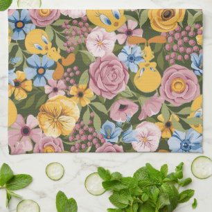 Linge De Cuisine Motif de broderie florale TWEETY™