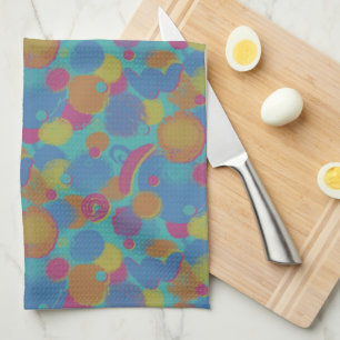 Linge De Cuisine Motif de brosse rétro