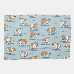Linge De Cuisine Motif de bulldog anglais