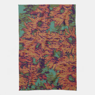 Linge De Cuisine Motif de camouflage de tournesol et de feuille