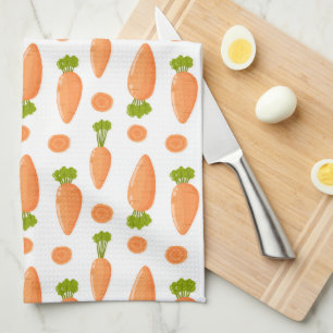 Linge De Cuisine Motif de carotte et tranche