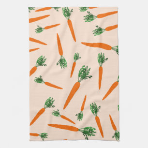 Linge De Cuisine Motif de carottes orange