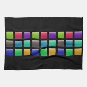 Linge De Cuisine Motif de carrés abstraits modernes