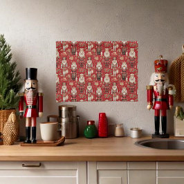 Linge De Cuisine Motif de casse-noisettes rouges Noël