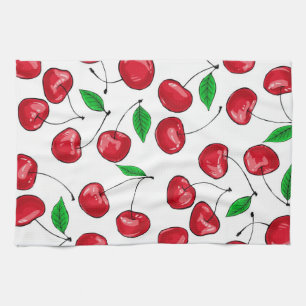 Linge De Cuisine Motif de cerises fraîches