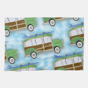 Linge De Cuisine Motif de chariot de Woodie Surfin