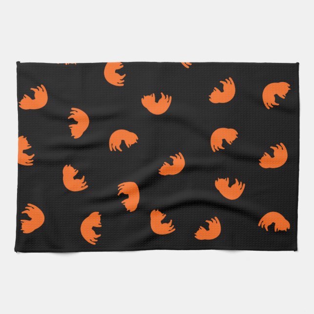 Linge De Cuisine Motif de chat orange (Horizontal)