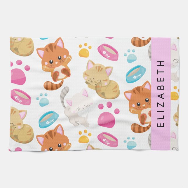 Linge De Cuisine Motif De Chats, Chats Mignons, Kitty, Paws, Votre  (Horizontal)