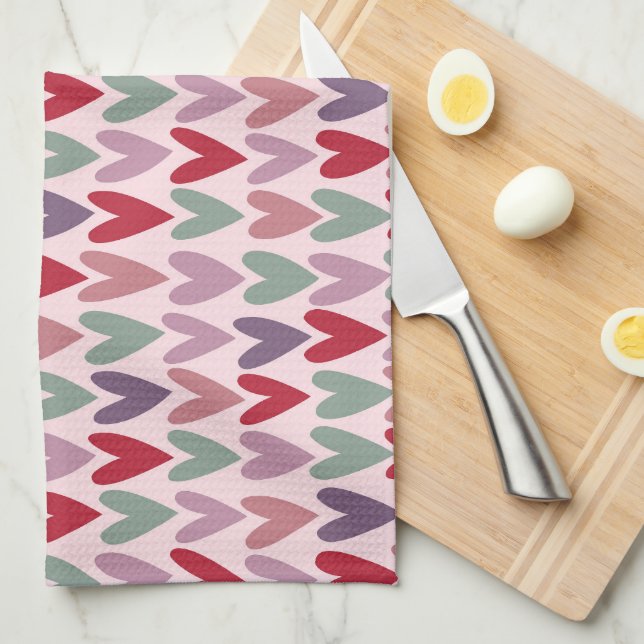 Linge De Cuisine Motif de coeur 1 (Quart Plié)