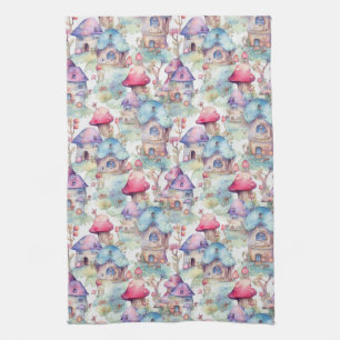Linge De Cuisine Motif de cottage champignon fantaisiste (6)
