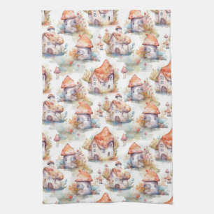 Linge De Cuisine Motif de Cottage Champignon Fantaisiste (9)