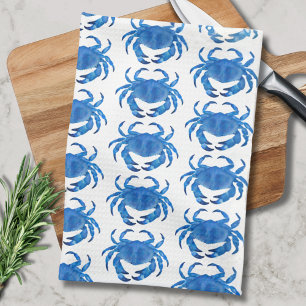 Linge De Cuisine Motif de crabe bleu