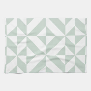 Linge De Cuisine Motif de cube géométrique cool Mint