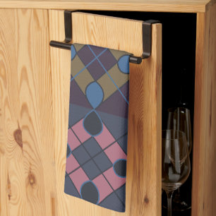 Linge De Cuisine Motif de diamant géométrique coloré