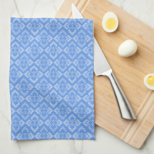 Linge De Cuisine Motif de diamants bleu ciel