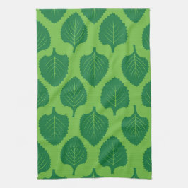Linge De Cuisine Motif de feuille de Herbe verte