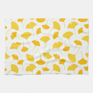 Linge De Cuisine Motif de feuilles de Ginkgo jaune
