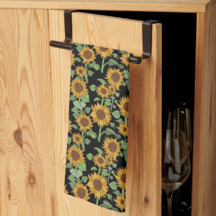 Linge De Cuisine Motif de fleurs de soleil Cottagecore