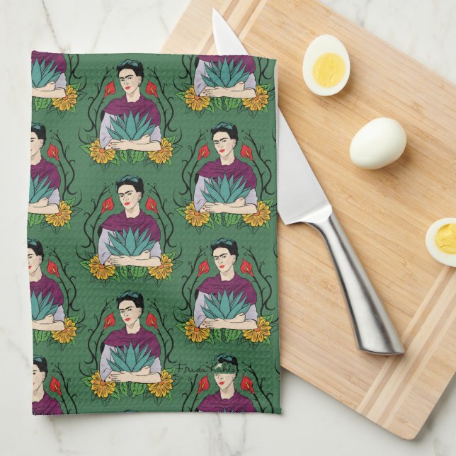 Linge De Cuisine Motif de Frida Kahlo | MI Mexique Lindo (Quart Plié)