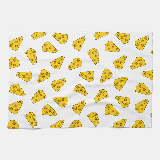 Linge De Cuisine Motif de fromage mou (Horizontal)